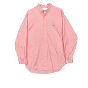 Ralph Lauren Shirt Mens 16.5 32/33 Pink Flesh Pony Oxford‎ Classic Fit Cotton